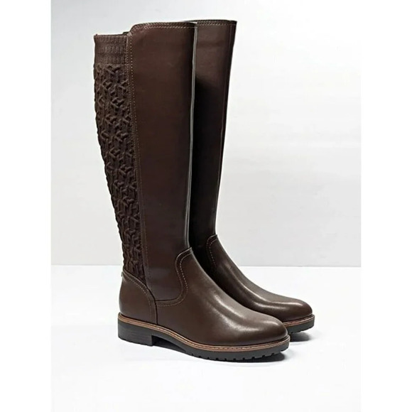 Tommy Hilfiger Women's Famian Riding Boots Dark Brown Size 7 M (MSRP $169) - Picture 3 of 10